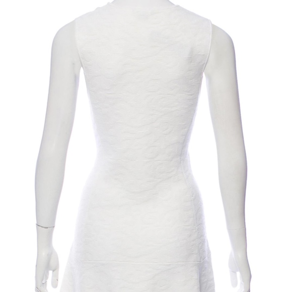 🚫SOLD🚫 Theory White Jacquard Sleeveless Flared Dress NWT - Picture 4 of 7
